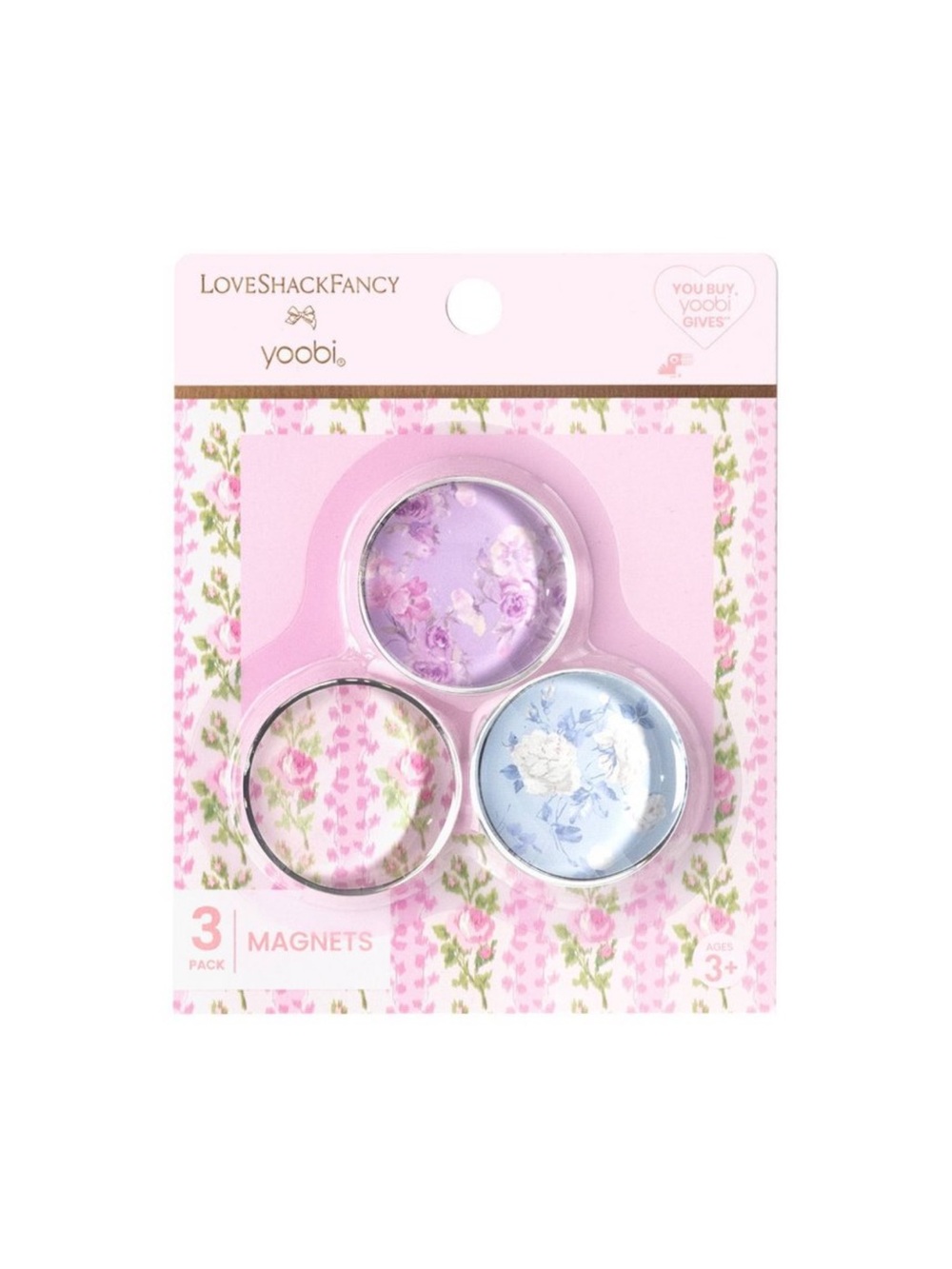 NWT LoveShackFancy x Target - Yoobi 3 pack magnets 🩷🩵🤍💜